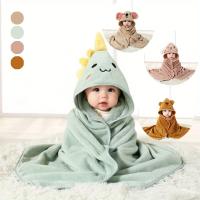 Manta De Bano Para Bebé Con Diseño De Animal De Dibujos Animados Y Capucha Poliéster Unisex Para Salir En Carrito De Compras Adecuada Para 0-1 Años Uso En Todas Las Estaciones - details 9
