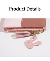 Cartera de cuero PU para mujer, monederos de cuero, tarjetero, monederos portátiles plegables para mujer - details 4