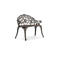Banco de Jardín de 2-3 Plazas Diseño Parque Clásico Patio Terraza Exterior Asiento Estable 127x52x86 cm Negro - details 13