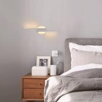 Goeco Lámpara de Pared LED Moderna 16W con Aplique para Interior en Color Blanco Material Aluminio y Silicona para Salón Dormitorio Escalera - details 7