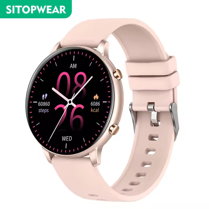Reloj Inteligente Hombres Mujeres, Smartwatch with Llamadas Bluetooth, Notificaciones, Esferas Personalizables, Monitoreo de Frecuencia Cardíaca en Tiempo Real y Sueño, 100 + Modos, Control de Música, Compatible with Android/iOS - 1
