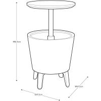 cóctel, Mesa Auxiliar, Incluye función de Caja de refrigeración, Resistente a la Intemperie, Espacio para hasta 42 latas - details 2