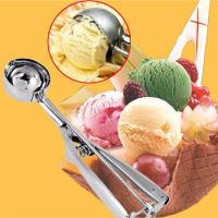 Cuchara de helado de acero inoxidable de varios estilos, molde de cubo de hielo hecho a mano, cuchara de excavación de frutas, accesorios de cocina, 3 tamaños - details 6
