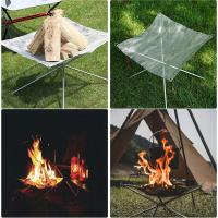 Foso de fuego al aire libre plegable de malla de acero inoxidable, mesa portátil para acampar, parrilla de fuego - details 8