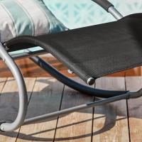 jardín Mecedora con reposapiés Tumbona ergonómica Negro OGS28-SCHx2 ES - details 6