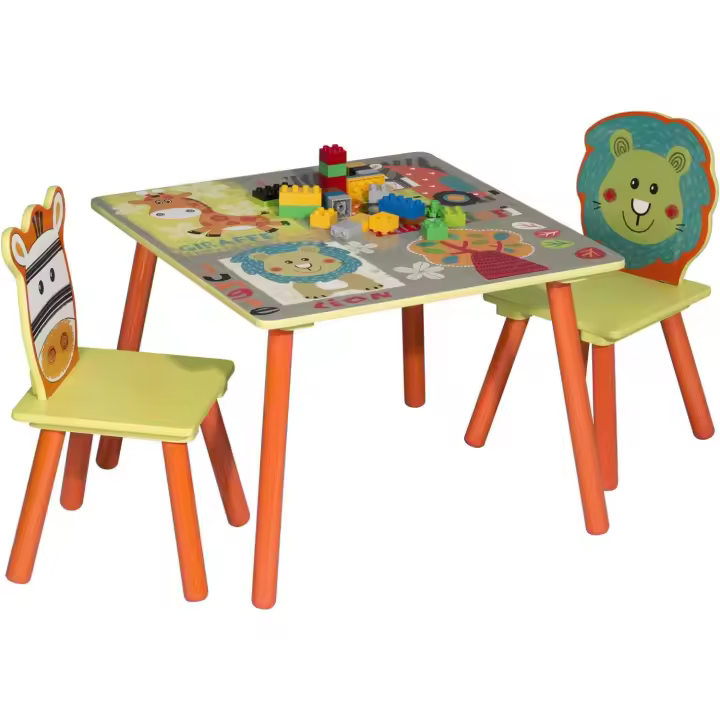 2 Sillas Muebles Animales del Bosque Juegos de Mesa y sillas en Edad Preescolar Muebles para Niños - 1