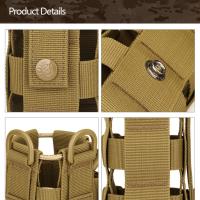 Bolsa Táctica Molle Mejorada Portabotellas Impermeable Multiusos para Camping, Senderismo, Montañismo Organizador Compacto y Nylon Militar Recomendado para Edades Mayores - details 2