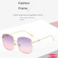 Gafas de Sol Grandes Marcos sin Marco Corte de Oceanos Adelgazantes UV400 - details 12