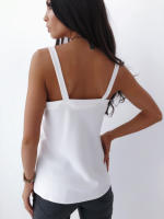 Verano Moda Suelta Camisola Sin espalda Sexy camiseta sin mangas para mujer - details 9
