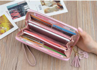 Cartera larga de cuero para mujer, tarjetero de mano con cremallera para teléfono, monedas, regalo de Navidad - details 2