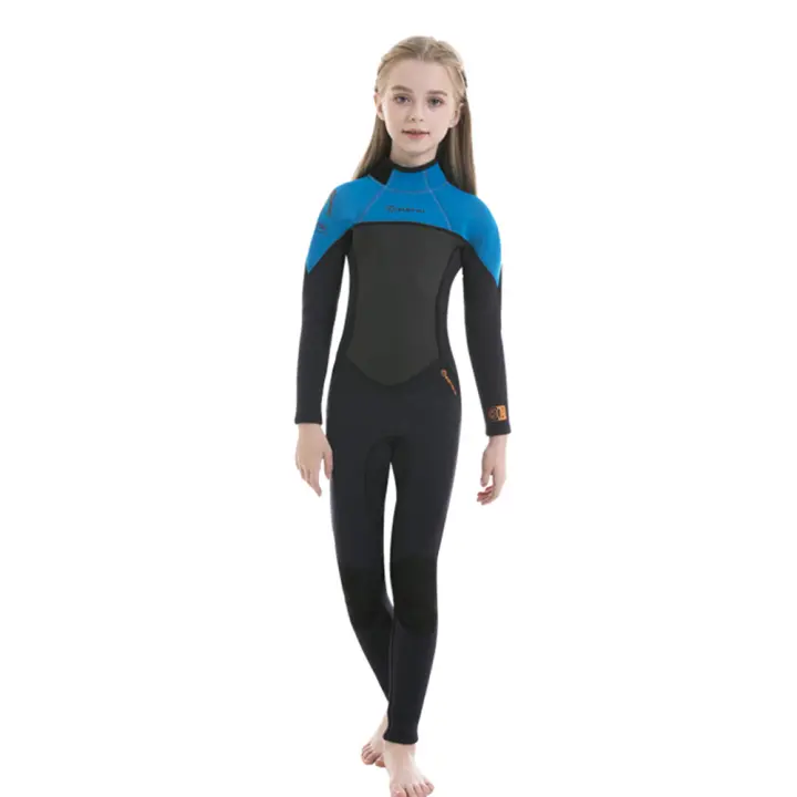 Traje de Surf de Neopreno SWROW para Niños Traje de Buceo Completo Térmico con Cierre de Cremallera - 1