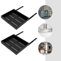 Estante de almacenamiento de cosméticos, cesta de almacenamiento en el armario, estante de almacenamiento de cocina multifuncional sin perforaciones, 2 uds. - details 0