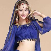 Tops brillantes con cuentas de lentejuelas en el vientre, disfraces de baile sexys, disfraces con flecos para festivales, discotecas, fiestas, Tailandia, India y Arabia - details 15
