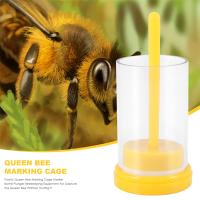 Botella de marcador de jaula de marcado de abeja reina de plástico con émbolo, equipo de apicultura para capturar la abeja reina sin dañarla - details 3