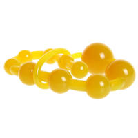 SM-perno de patio trasero de cuentas de cristal amarillo, punto G, juguete Anal alternativo de silicona, tapón Anal, Juguetes sexuales femeninos - details 2