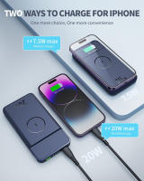 Banco de energía inalámbrico magnético de 10000Mah, cargador rápido de 20W para iPhone 12, 13, 14 Pro Max, carga MacSafe para apple watch, usb tipo C - details 0