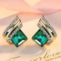 Pendientes de cristal rojo de moda de lujo, pendientes de gemas grandes para mujer, pendientes de compromiso, joyería, regalos de aniversario para fiesta de cumpleaños - details 2