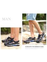 Sandalias transpirables para hombre, zapatos de senderismo de playa, suela gruesa, Punta cerrada, informales, para pesca - details 13