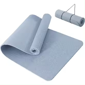 Esterilla de yoga para ejercicio, fitness, extra Gruesa, antideslizante, para deportes, Pilates, Gimnasio, Resistencia con Correa de Transporte - 1