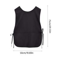 Uniforme herramienta de limpieza chaleco delantal sin mangas poliéster capa de peluquería Color sólido conveniente chaleco delantal hombres - details 0