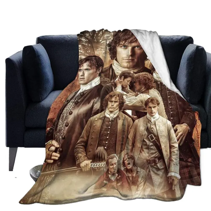 Manta de Fraser Jamie Outlander Collage Blanket Suave de Franela Cálida y Felpa para Sofá Oficina Picnic Viaje Regalos de Cumpleaños para Niños Adultos Manta de Arrojar -S78 Para Todas las Estaciones Hecho en China - 1