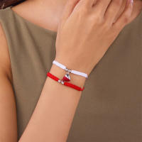 2 unids/set corazón romántico magnético atraer pareja para Mujeres Hombres moda cuerda trenzada pulsera a juego joyería de amistad - details 44