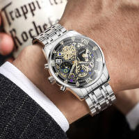【 Italia 2025 Gran Venta 】 Reloj de Cuarzo para Hombre con Calendario y Cronógrafo - Diseño Nórdico Esqueleto, Acero Inoxidable Impermeable 3ATM, Ideal para Trajes de Negocios y Regalos Elegantes - details 2