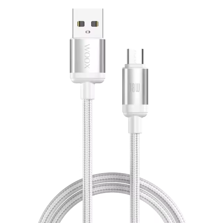 Cable USB a Micro B de 5V/3.4A 18W Cable de datos del cargador del teléfono móvil de carga rápida para teléfono Cable USB trenzado de poliéster de 16 hilos Micro de carga rápida 1M/2M/3M - 1