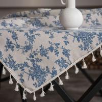 Mesa central de lino floral INS y algodón vintage, funda para restaurante, mantel, tapete para picnic, fondo de fotografía, habitación - details 9