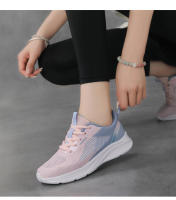 Zapatillas de deporte de malla transpirable para mujer, zapatos planos cómodos de fondo suave, zapatos deportivos casuales antideslizantes de talla grande 42 - details 8