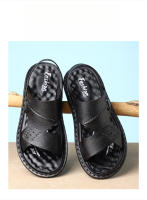 Sandalias2025Nuevas sandalias casuales de fibra ultrafina para hombres, zapatos de playa simples con cojín de látex, zapatos antideslizantes para hombres - details 5