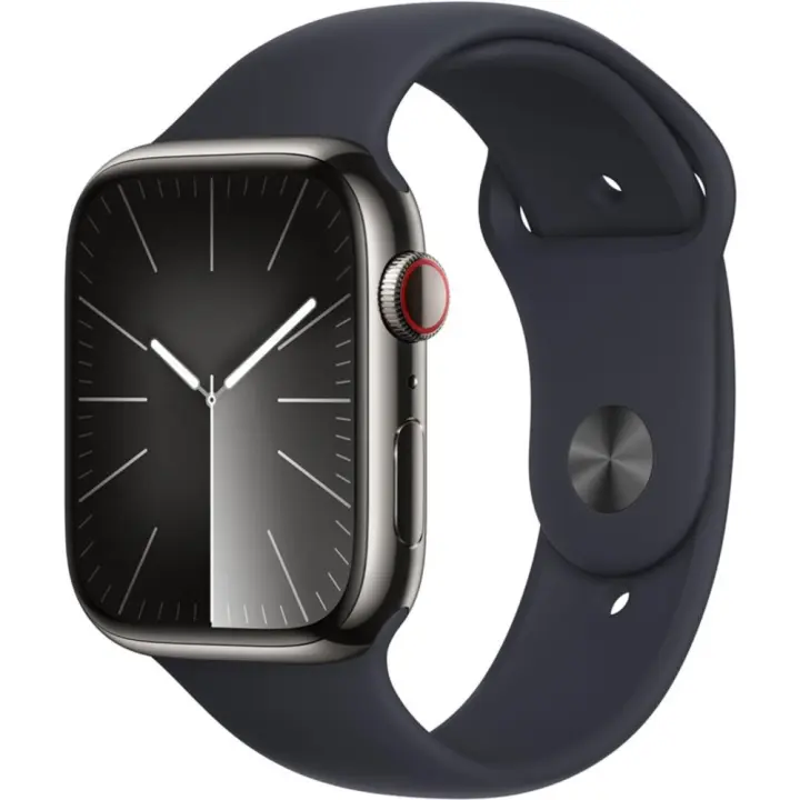 Apple Watch Series 9 Teléfono GPS 45 mm AC Acero Grafito Medianoche Cinturón deportivo S/M - 1