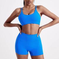 Sujetador Deportivo Suave de Alta Resistencia Color Sólido Cruz Bra para Mujer - details 7