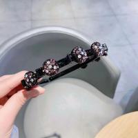 Diadema fija con flequillo de diamantes de imitación antideslizante, accesorios para el cabello dulces, bandas para el cabello con Clips, tocado de estilo coreano, Aro para el cabello brillante - details 3