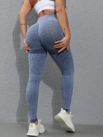 Pantalón de Yoga de cintura alta para mujer, ropa deportiva para correr, ciclismo y gimnasio, pantalones adelgazantes y levantamiento de cadera, mallas de Color sólido - details 16