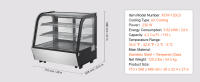 SucceBuy Vitrina refrigerada, vitrina de pastelería para encimera, refrigerador comercial, refrigeración por aire sin escarcha para panadería - details 5
