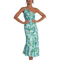 Temperamento de moda de talla grande para mujer en primavera y verano 2023 Vestidos inclinados en ofertaN - details 4