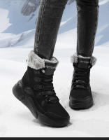 Botas de nieve, zapatos de algodón cálidos, engrosados de terciopelo para mujer, impermeables y antideslizantes - details 14