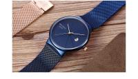 Reloj minimalista ultrafino para hombre, movimiento de cuarzo japonés, resistente al agua, correa de malla de acero inoxidable, reloj de pulsera con fecha - details 12