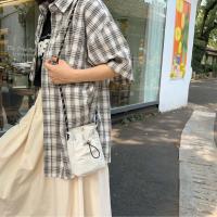 Bolso para teléfono con cordón de estilo coreano, bolso de mano de gran capacidad, bolso de nailon suave ligero, bolso de hombro con diseño de nicho de Color sólido - details 18
