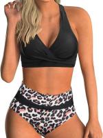 Traje De Baño Abrigo Bikini Cintura Alta Parte Inferior Del Vientre Estampado Retro Premium Sexy Hottie - details 1