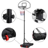 Baloncesto para Exteriores/Interiores Altura Ajustable 73 x 73,5 x (196-251) cm Tableros de Baloncesto con Ruedas para Niños y Adultos - details 6