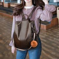 Mochila clásica de cuero sintético suave para mujer, Bolso multiusos a prueba de robo, versión coreana, novedad, envío directo - details 4