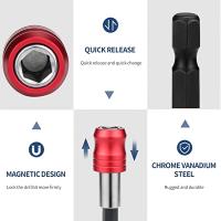 Extensión de broca magnética de liberación rápida, Kit de herramientas con vástago hexagonal de 1/4 pulgadas, Compatible con - details 7