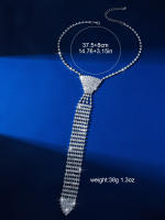 Collar Largo Estilo Corbata 2025 Collar de Strass con Flecos y Efecto Garras - details 4
