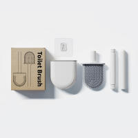 Escobillas de baño y Portaescobillas de Inodoro, Cepillo y Soporte para WC, Silicona, eficiencia profesional, limpieza profunda - details 11