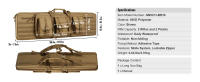 SucceBuy Bolsa para rifle táctico de 36 pulgadas, estuche blando doble para arma larga con cremallera bloqueable, asa portátil y correa para el hombro, 3 bolsillos de almacenamiento grandes para dos rifles de 34" y 2 pistolas, color marrón - details 6