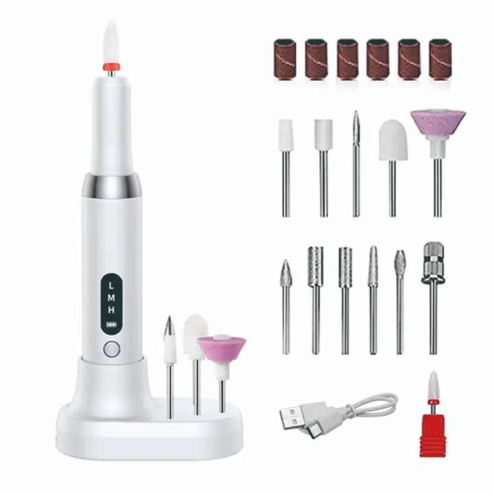 Taladro Eléctrico Portátil Recargable para Uñas Juego Profesional para Manicura, Pedicura y Pulido - 1