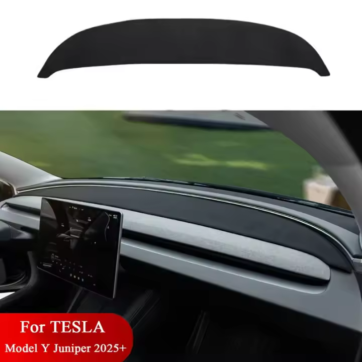 Nuevo Cubierta del tablero de mando para Tesla Model Y Juniper 2025 2026 Accesorios Anti-UV Centro de la consola de mando alfombra protectora almohadilla parasol - 1