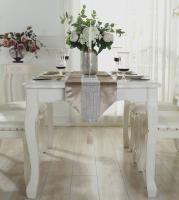 Corredor de Mesa de Terciopelo Plateado Moderno ANUMEI Cubierta de Mesa Gris Negro Decorativo Material Poliéster Hecho en China - details 3